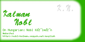 kalman nobl business card